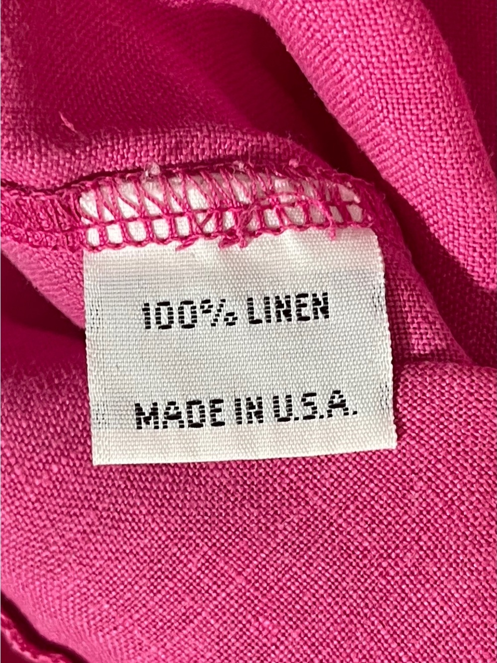 Bryn Walker 100% Linen Fuchsia Pink Sleeveless Swing Top M Lagenlook Relaxed * - Picture 5 of 9